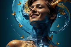 Abstract Male Art Photos of Handsome Men Having Fun with Colors