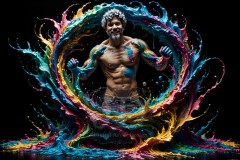 Abstract Male Art Photos of Handsome Men Having Fun with Colors