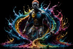 Abstract Male Art Photos of Handsome Men Having Fun with Colors