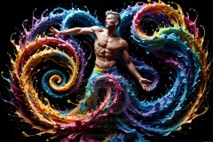 Abstract Male Art Photos of Handsome Men Having Fun with Colors