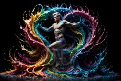 Abstract Male Art Photos of Handsome Men Having Fun with Colors