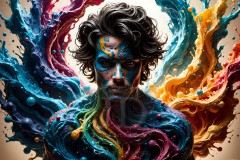 Abstract Male Art Photos of Handsome Men Having Fun with Colors