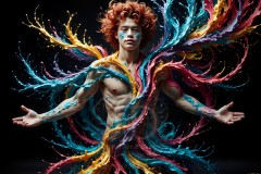 Abstract Male Art Photos of Handsome Men Having Fun with Colors