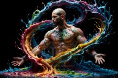 Abstract Male Art Photos of Handsome Men Having Fun with Colors