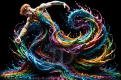 Abstract Male Art Photos of Handsome Men Having Fun with Colors