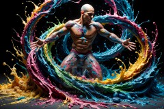 Abstract Male Art Photos of Handsome Men Having Fun with Colors