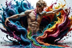 Abstract Male Art Photos of Handsome Men Having Fun with Colors