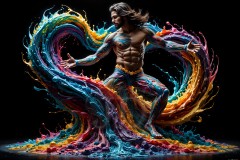Abstract Male Art Photos of Handsome Men Having Fun with Colors