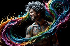 Abstract Male Art Photos of Handsome Men Having Fun with Colors