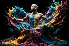 Abstract Male Art Photos of Handsome Men Having Fun with Colors