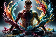 Abstract Male Art Photos of Handsome Men Having Fun with Colors