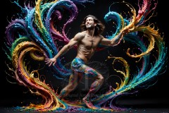 Abstract Male Art Photos of Handsome Men Having Fun with Colors