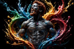 Abstract Male Art Photos of Handsome Men Having Fun with Colors