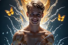 Abstract Male Art Photos of Handsome Men Having Fun with Colors