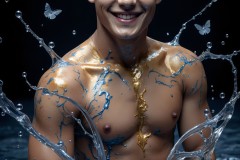 Abstract Male Art Photos of Handsome Men Having Fun with Colors