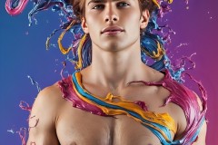 Abstract Male Art Photos of Handsome Men Having Fun with Colors