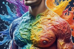 Abstract Male Art Photos of Handsome Men Having Fun with Colors