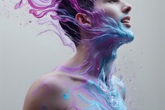 Abstract Male Art Photos of Handsome Men Having Fun with Colors