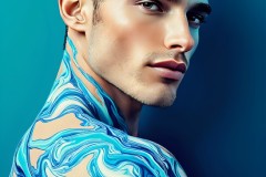 Abstract Male Art Photos of Handsome Men Having Fun with Colors