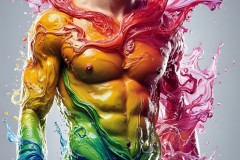 Abstract Male Art Photos of Handsome Men Having Fun with Colors