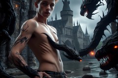 Shirtless Boys of Hogwarts,House Slytherin,School of Witchcraft and Wizardry,Harry Potter