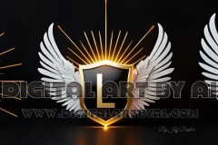 Gold,silver,white,wings for a logo design in PNG format.