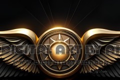 Gold,silver,white,wings for a logo design in PNG format.
