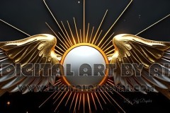 Gold,silver,white,wings for a logo design in PNG format.