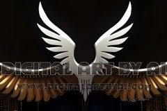Gold,silver,white,wings for a logo design in PNG format.