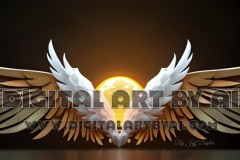 Gold,silver,white,wings for a logo design in PNG format.