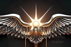Gold,silver,white,wings for a logo design in PNG format.