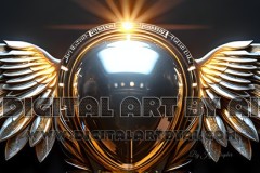Gold,silver,white,wings for a logo design in PNG format.