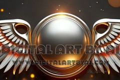 Gold,silver,white,wings for a logo design in PNG format.