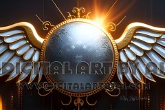 Gold,silver,white,wings for a logo design in PNG format.