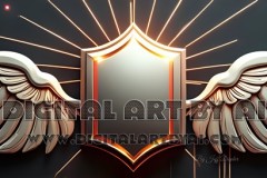 Gold,silver,white,wings for a logo design in PNG format.