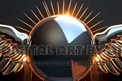Gold,silver,white,wings for a logo design in PNG format.