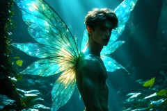 Brought to life through AI,Capturing the Pristine and Elusive Male Fairy.