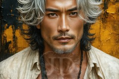 Painting Comes to Life - A Handsome Beautiful Man comes to life and emerges from canvas.