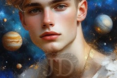 Painting Comes to Life - A Handsome Beautiful Man comes to life and emerges from canvas.
