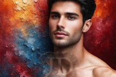 Painting Comes to Life - A Handsome Beautiful Man comes to life and emerges from canvas.