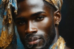 Painting Comes to Life - A Handsome Beautiful Man comes to life and emerges from canvas.