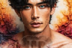 Painting Comes to Life - A Handsome Beautiful Man comes to life and emerges from canvas.
