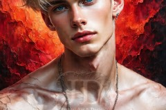 Painting Comes to Life - A Handsome Beautiful Man comes to life and emerges from canvas.