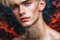 Painting Comes to Life - A Handsome Beautiful Man comes to life and emerges from canvas.