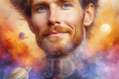 Painting Comes to Life - A Handsome Beautiful Man comes to life and emerges from canvas.