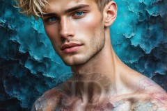 Painting Comes to Life - A Handsome Beautiful Man comes to life and emerges from canvas.