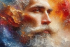Painting Comes to Life - A Handsome Beautiful Man comes to life and emerges from canvas.