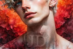 Painting Comes to Life - A Handsome Beautiful Man comes to life and emerges from canvas.