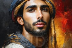 Painting Comes to Life - A Handsome Beautiful Man comes to life and emerges from canvas.