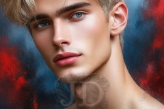 Painting Comes to Life - A Handsome Beautiful Man comes to life and emerges from canvas.